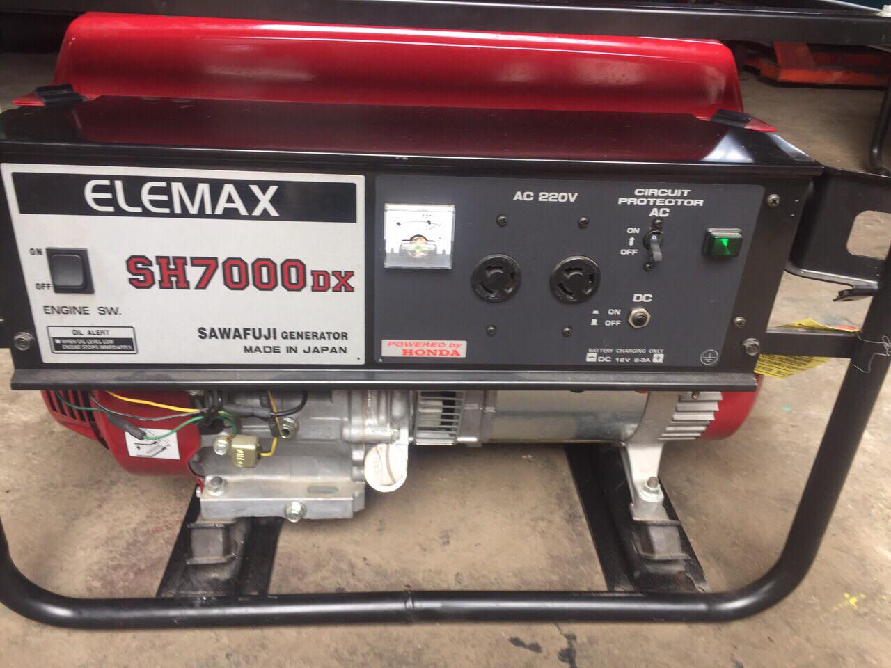 Máy phát điện cũ 5kw Elemax Sh7000 dx